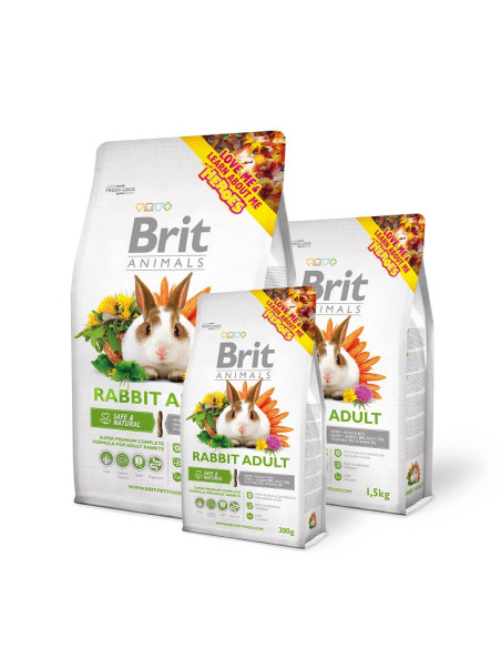 Brit Animals RABBIT ADULT Complete – Супер премиум пълноценна храна за зайци 3 кг.