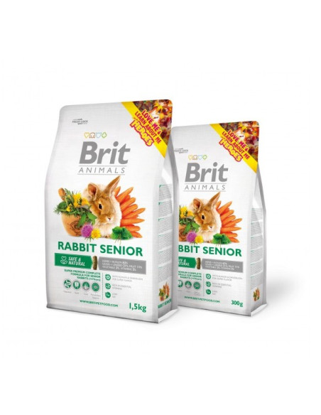 Brit Animals RABBIT SENIOR Complete – Супер премиум пълноценна храна за възрастни зайци 0.300 кг.