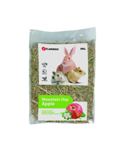 Планинско сено за зайци Flamingo Mountain hay Apple с ябълка 0.500 кг.