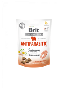 Brit Care Dog Functional Snack Antiparasitic Salmon – антипаразитно лакомство със сьомга и лайка 150гр. 0.150 кг.
