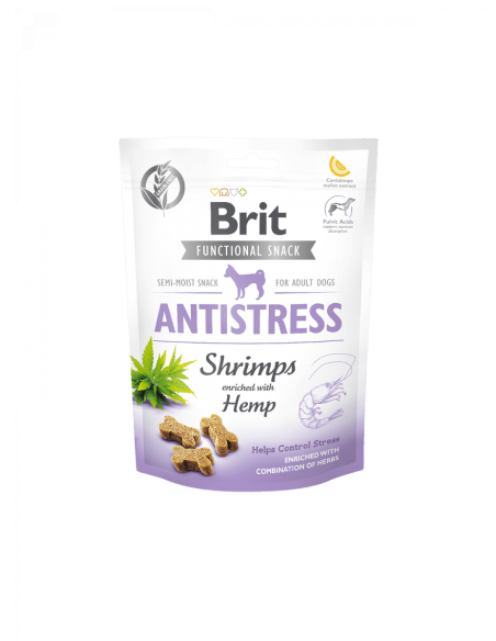 Brit Care Dog Functional Snack Antistress Shrimps – антистрес лакомство със скариди и коноп 150гр. 0.150 кг.