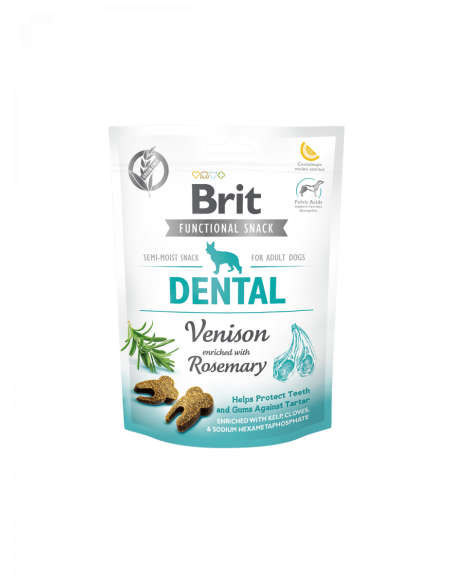 Brit Care Dog Functional Snack Dental Venison – дентално лакомство с еленско и розмарин 150гр. 0.150 кг.