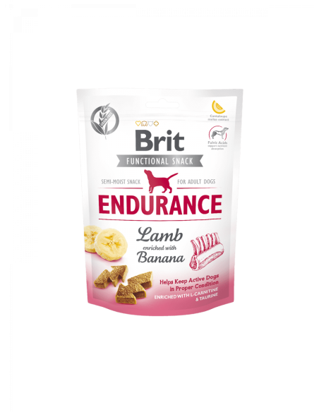 Brit Care Dog Functional Snack Endurance Lamb – лакомство за издръжливост с агнешко и банан 150гр. 0.150 кг.