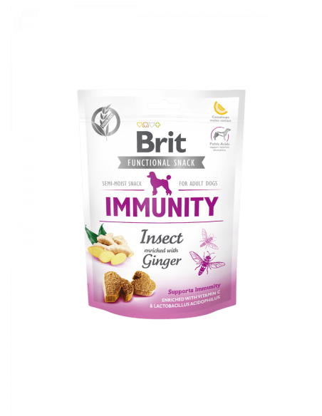 Brit Care Dog Functional Snack Immunity Insect – лакомство за имунитет с джинджифил 150гр. 0.150 кг.