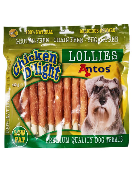 Antos Lollies Chicken Dlight солети кожа с пиле 400гр