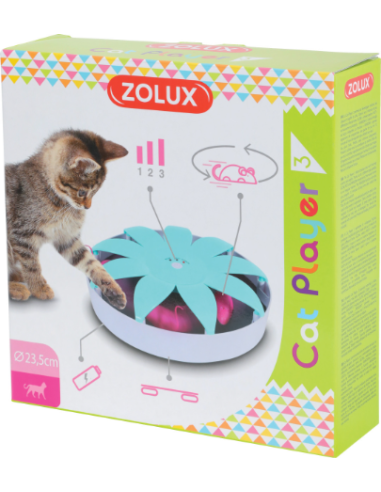 Zolux – интерактивна играчка за котки- лабиринт с въртяща се мишка 1 бр.