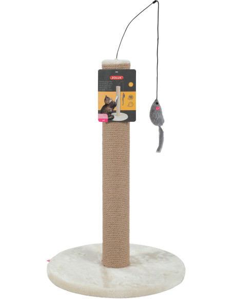 Драсалка Zolux SCRATCHING POLE – с пилон и мишка, 40см х 40см х 63см Бежов