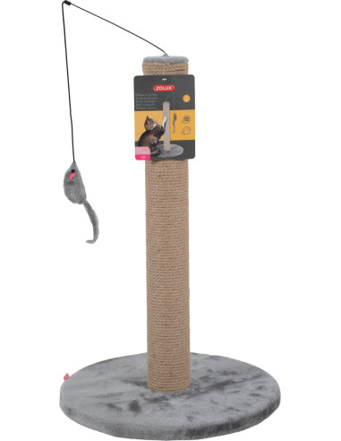 Драсалка Zolux SCRATCHING POLE – с пилон и мишка, 40см х 40см х 63см Бежов