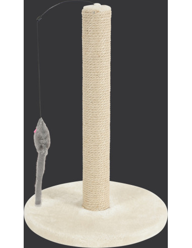 Драсалка Zolux SCRATCHING POLE – с пилон и мишка, 40см х 40см х 63см Бежов