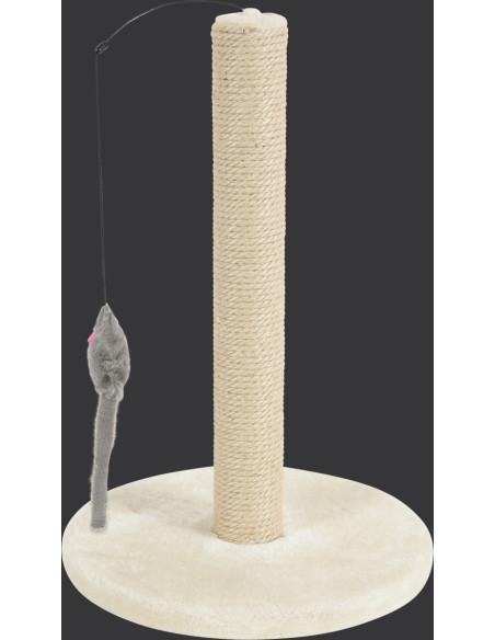Драсалка Zolux SCRATCHING POLE – с пилон и мишка, 40см х 40см х 63см Бежов