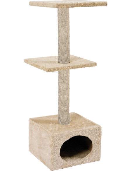 Драскалка Zolux DUO CAT TREE с къщичка и две площадки, 40см х 30см х 87см Бежов
