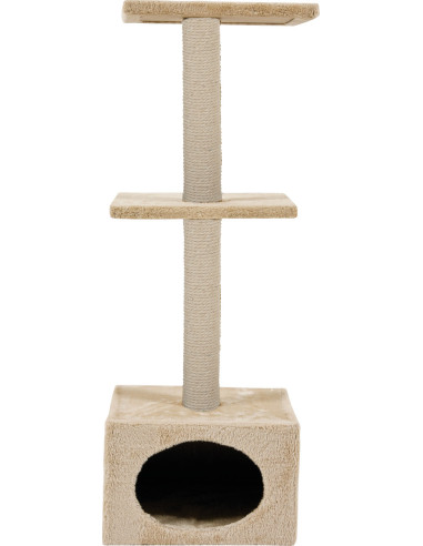 Драскалка Zolux DUO CAT TREE с къщичка и две площадки, 40см х 30см х 87см Бежов