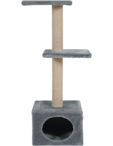 Драскалка Zolux DUO CAT TREE с къщичка и две площадки, 40см х 30см х 87см Сив