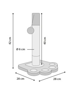 Драскалка във формата на лапа Flamingo Scratching tree Cya 2 за котки, тюркоаз тюркоаз 2