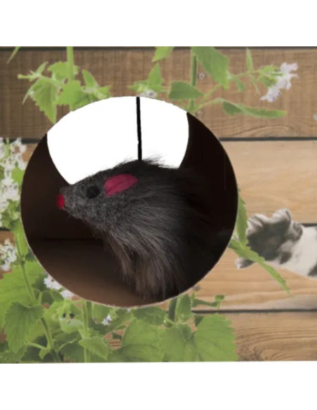 Драскалка за котки Flamingo Scratching board със скрита мишка микс