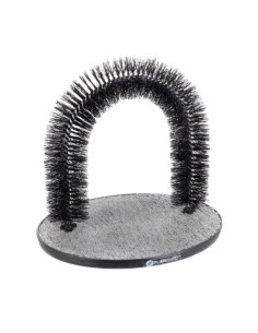 Драскалка за нокти с масажор Flamingo Massage and grooming arch за котки Сив 2