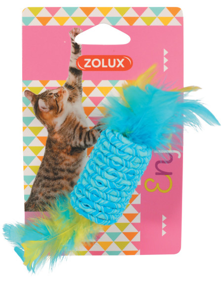 Играчка за котка Zolux ELASTIC CANDY – цилиндър с пера 1 бр.