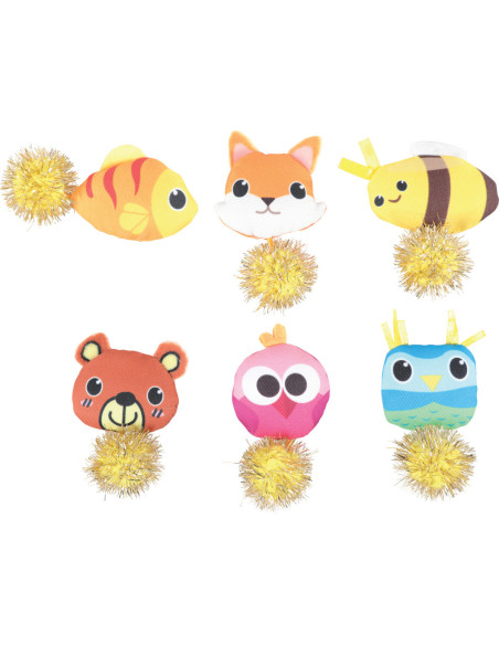 Играчка за котки Zolux LOVELY TEDDY – мече с помпон 1 бр.