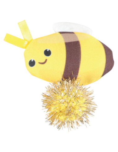 Играчка за котки Zolux – LOVELY BEE – пчела с помпон 1 бр.
