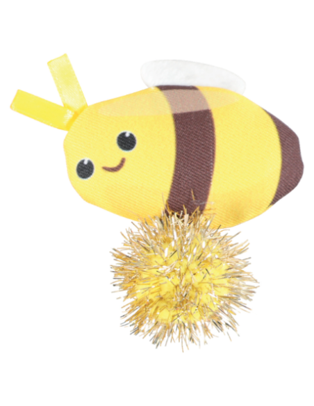 Играчка за котки Zolux – LOVELY BEE – пчела с помпон 1 бр.