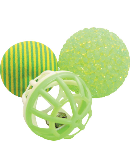 Комплект играчки Zolux 3 VARIED BALLS – Три различни топки за котки 4см 1 бр.
