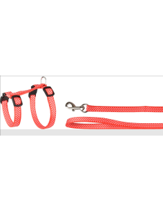 Комплект нагръдник + повод за котки Flamingo KITTEN HARNESS + LEASH AIWA 15-25CM 10MM ASSORTMENT микс 2