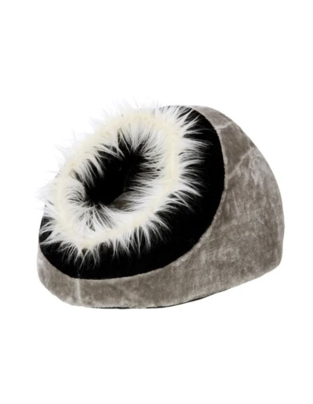 Меко легло Flamingo Cuddle cave за котки- пещера Сив