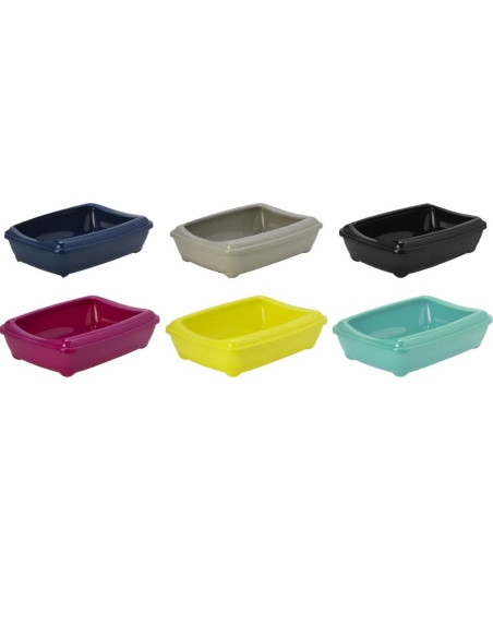 Открита котешка тоалетна с борд Flamingo CAT TOILET NESTA HAWAI M 38x50x14CM микс