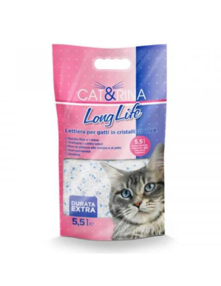 Силно абсорбираща, силиконова тоалетна Cat-rina LongLife silica gel cat litter 5.5л.