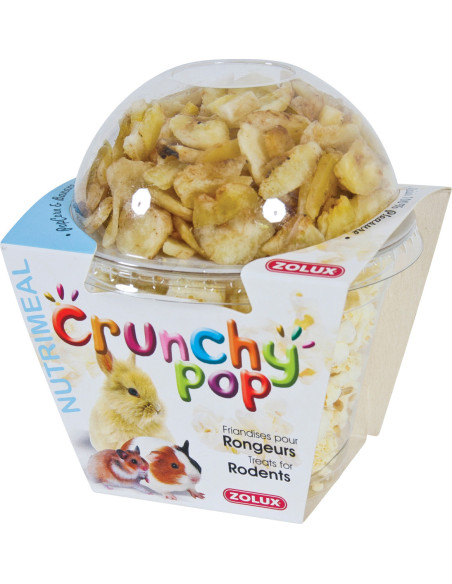 CRUNCHY POP BANANA 63gr – хрупкав снакс за гризачи с банани 63гр Zolux