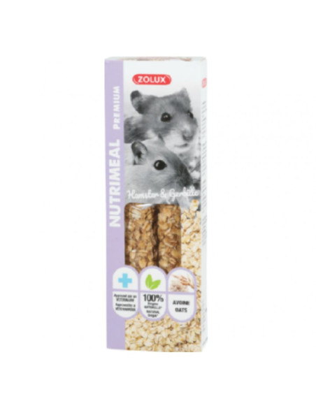 ZOLUX Крекери за хамстери и джебили Zolux Hamster-Gerbil Nutrimeal Stick Treats с овесени ядки 110гр