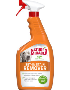 Natures Miracle Set-In Stain Remover Dog се насочва към дълбоко проникнали петна и миризми.709 мл.