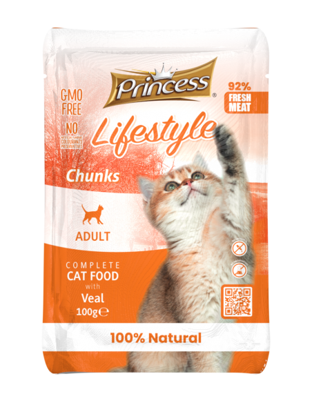 LIFESTYLE POUCHES - Храна за котки с телешко месо. 22+2 Стек!