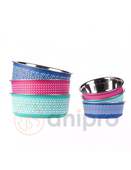 anipro Alpha Fusion метална купа синя 17 см, 0.9 л