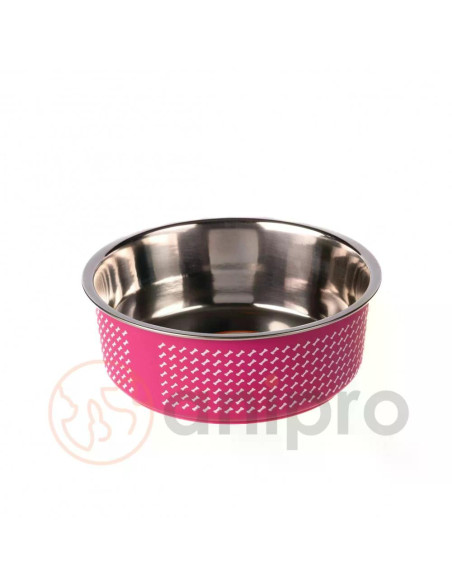 anipro Alpha Fusion метална купа розова 17 см, 0.9 л