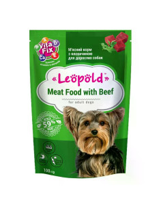 Leopold Dog пауч за кучета с говеждо, 24х100 г
