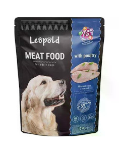 Leopold Dog пауч за кучета с птиче месо, 10х1250 г