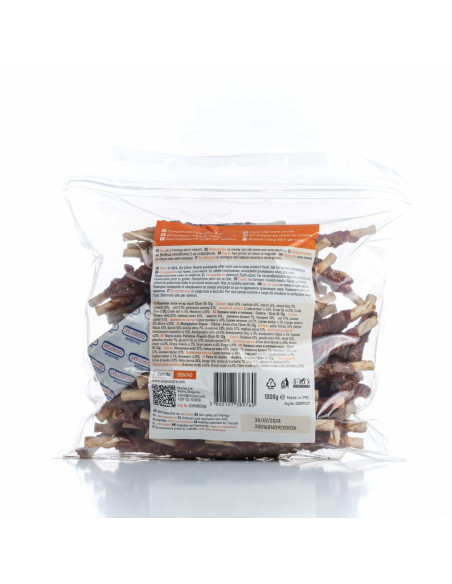 anipro солети от телешка кожа обвити с патешко месо 12 см - 1 кг