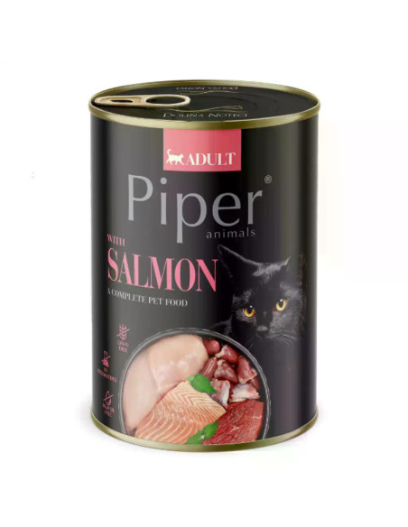 Piper Cat - консервирана храна за котки със сьомга, 400 г