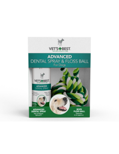 Vets Best Advanced Dental Spray 120мл + играчка топка-въже за кучета