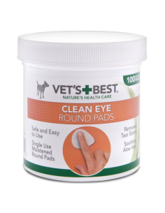 Vets Best Eye Round pads 100бр почистващи тампони за очи, с Алое