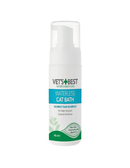 Vets Best Waterless Cat Bath шампоан-пяна за коте без отмиване, 150 мл