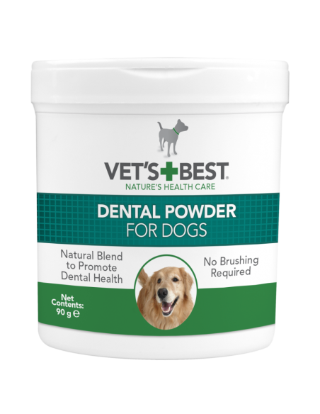 Vets Best Dental Powder Dog 90гр дентална пудра за кучета с водорасли и Спирулина