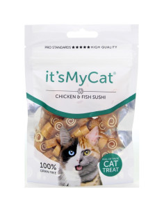 Its My Cat Suchi Chicken 50 г - снакс за котки суши пиле и риба, (10 бр./стек)