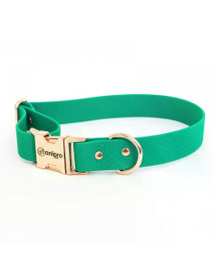 anipro Hexagon нашийник водоустойчива лента хексагон 25мм/35-55см пастелно зелен с тока розово злато