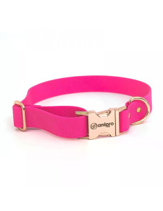 anipro Hexagon нашийник водоустойчива лента хексагон 25мм/35-55см неоново розов с тока розово злато