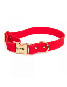 anipro Hexagon нашийник водоустойчива лента хексагон 25мм/35-55см червен с тока розово злато