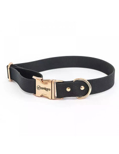 anipro Hexagon нашийник водоустойчива лента хексагон 25мм/35-55см черен с тока розово злато