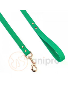 anipro Hexagon повод лента хексагон 20мм/120см пастелно зелен с карабинка розово злато 2