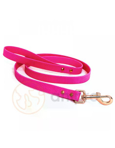 anipro Hexagon повод лента хексагон 20мм/120см неоново розов с карабинка розово злато